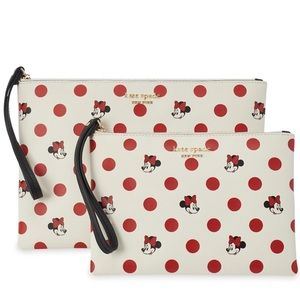 Kate Spade x Minnie Mouse Polka Dot Pouch Duo